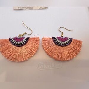 Pink Tassel Earrings
